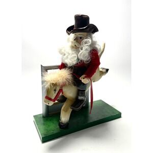 Nutcracker Village – Old World Rocking Rodeo Santa on Horse– Christmas Display